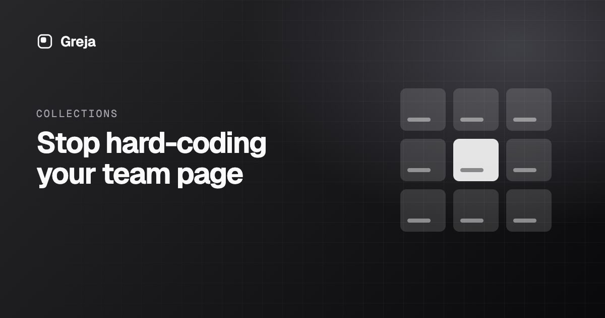 Stop hard-coding your team page